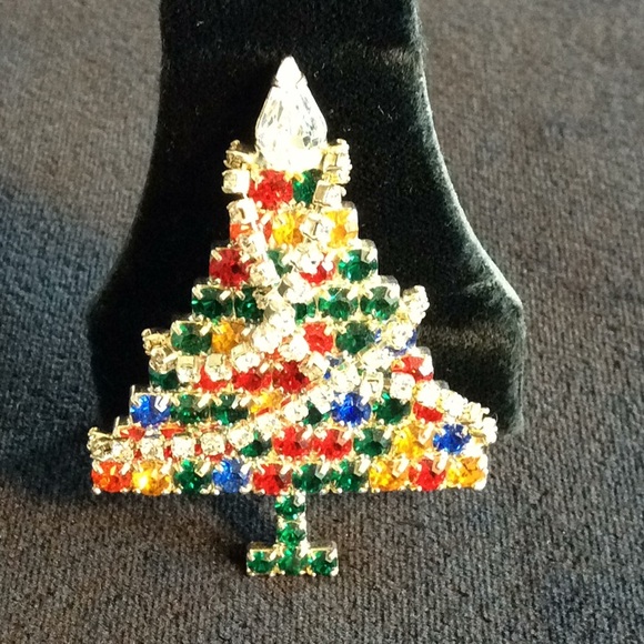 Vintage NWOT Christmas Tree Brooch - Picture 1 of 4